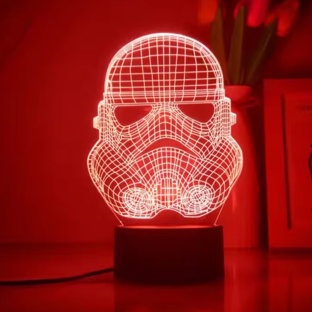 Star Wars 3D Illusion LED Night Light Disney Style Lamp Bedroom Decor Table Lamp